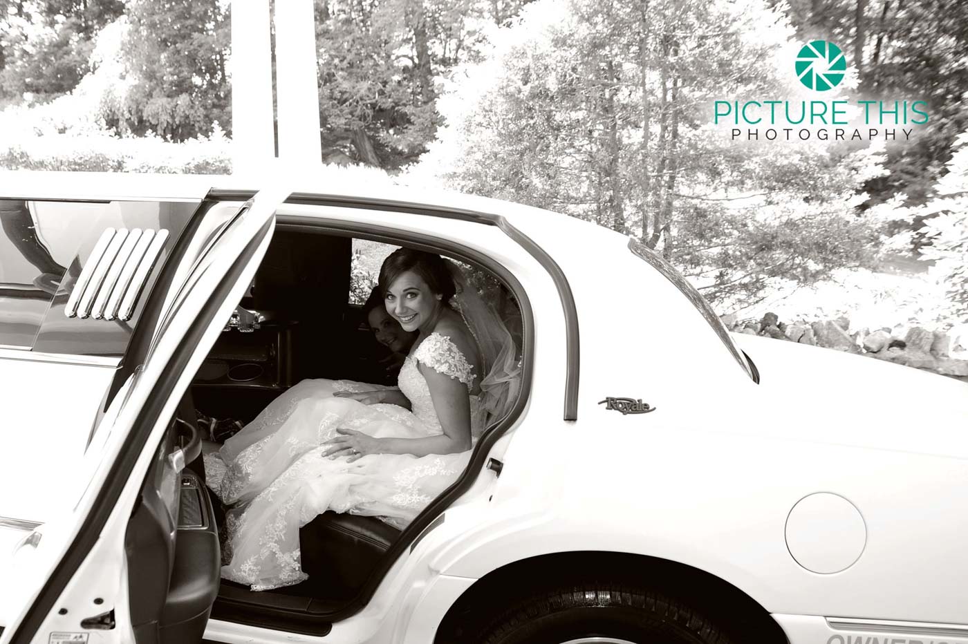 Alumni Wedding Ceremony alumni-bride-in-limousine-goint-to-wedding-ceremony