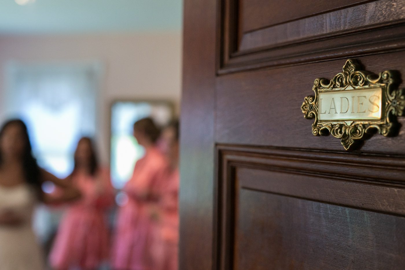 Wedding Day Ready bride-room-door-ladies-with-summer-bride-getting-ready